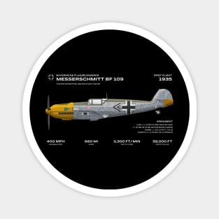 Messerschmitt bf 109 luftwaffe aircraft fighter plane Magnet